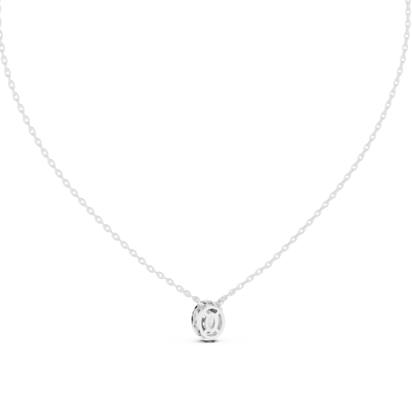Fancy Oval Cut Halo Lab Diamond Pendant