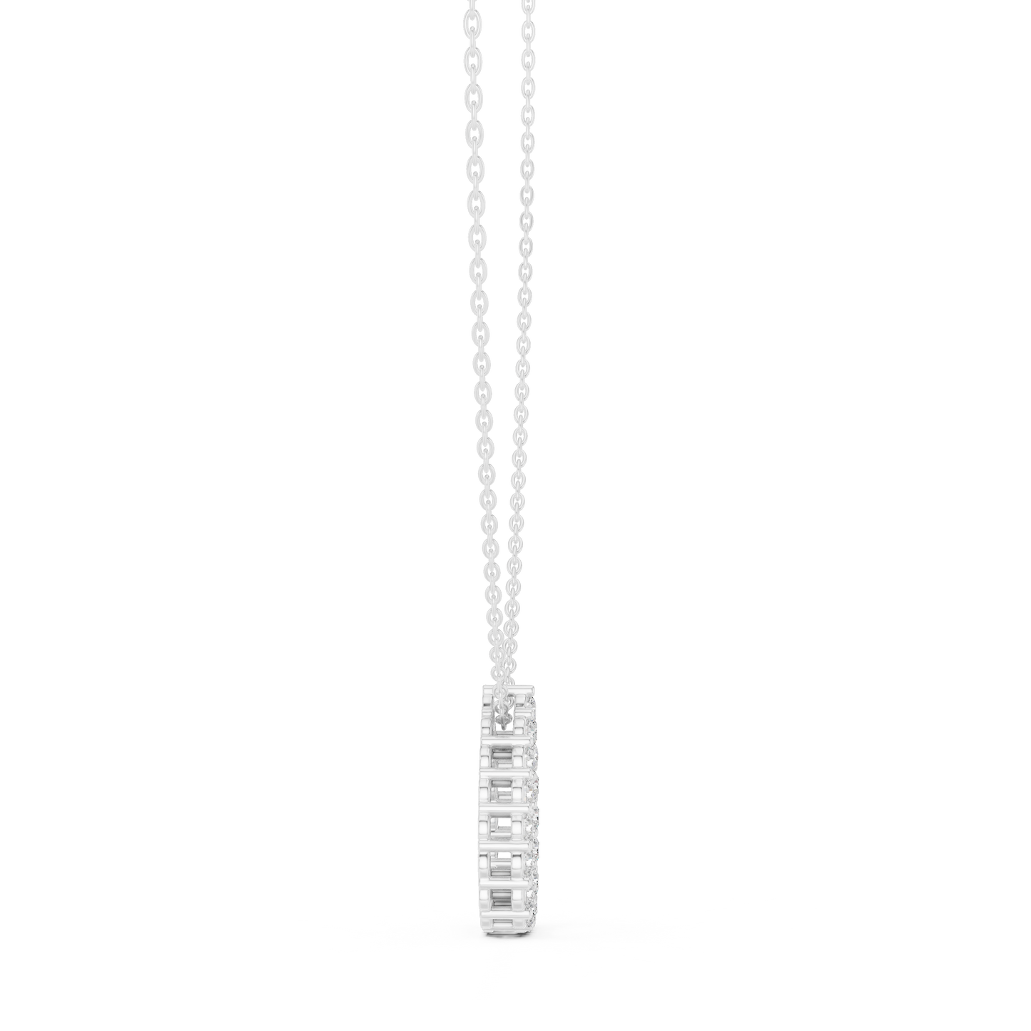 Lab Diamond Round Cut Dew Drop Pendant