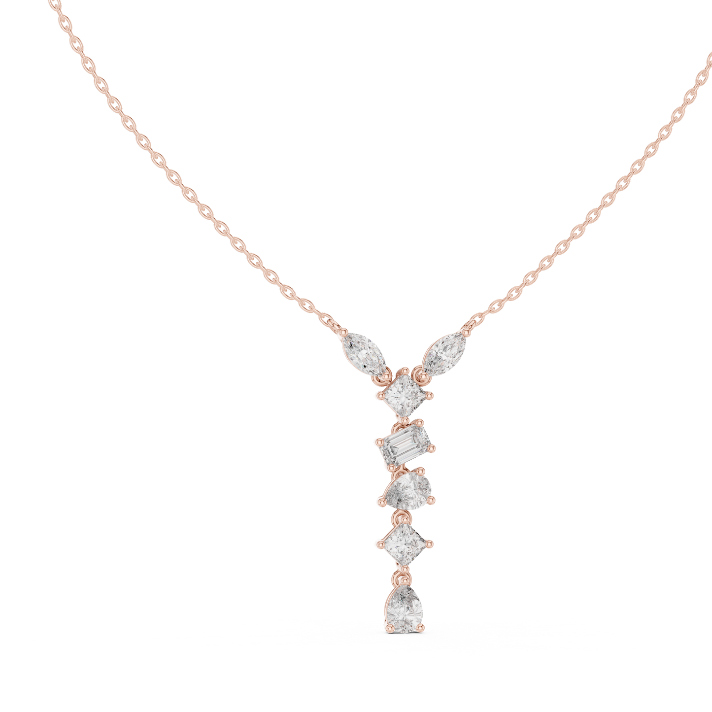 Multi Shape lab Diamond Modern Pendant