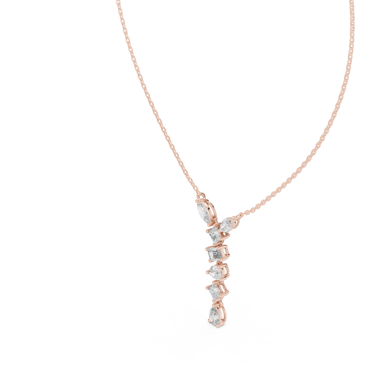 Multi Shape lab Diamond Modern Pendant