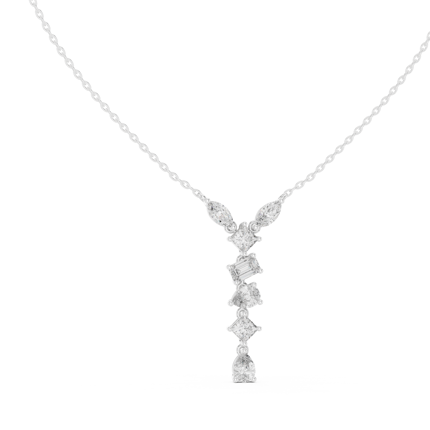 Multi Shape lab Diamond Modern Pendant