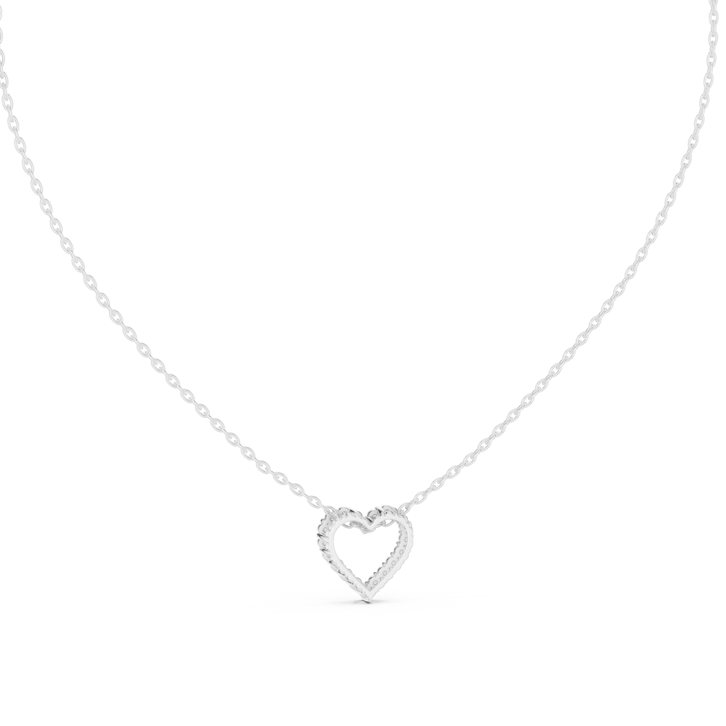 Heart Shape Round Cut Lab Diamond Pendant