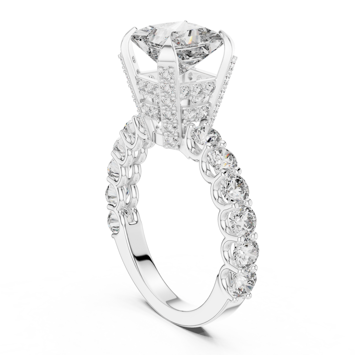 Princess Cut Dazzling Diamond Engagement Ring