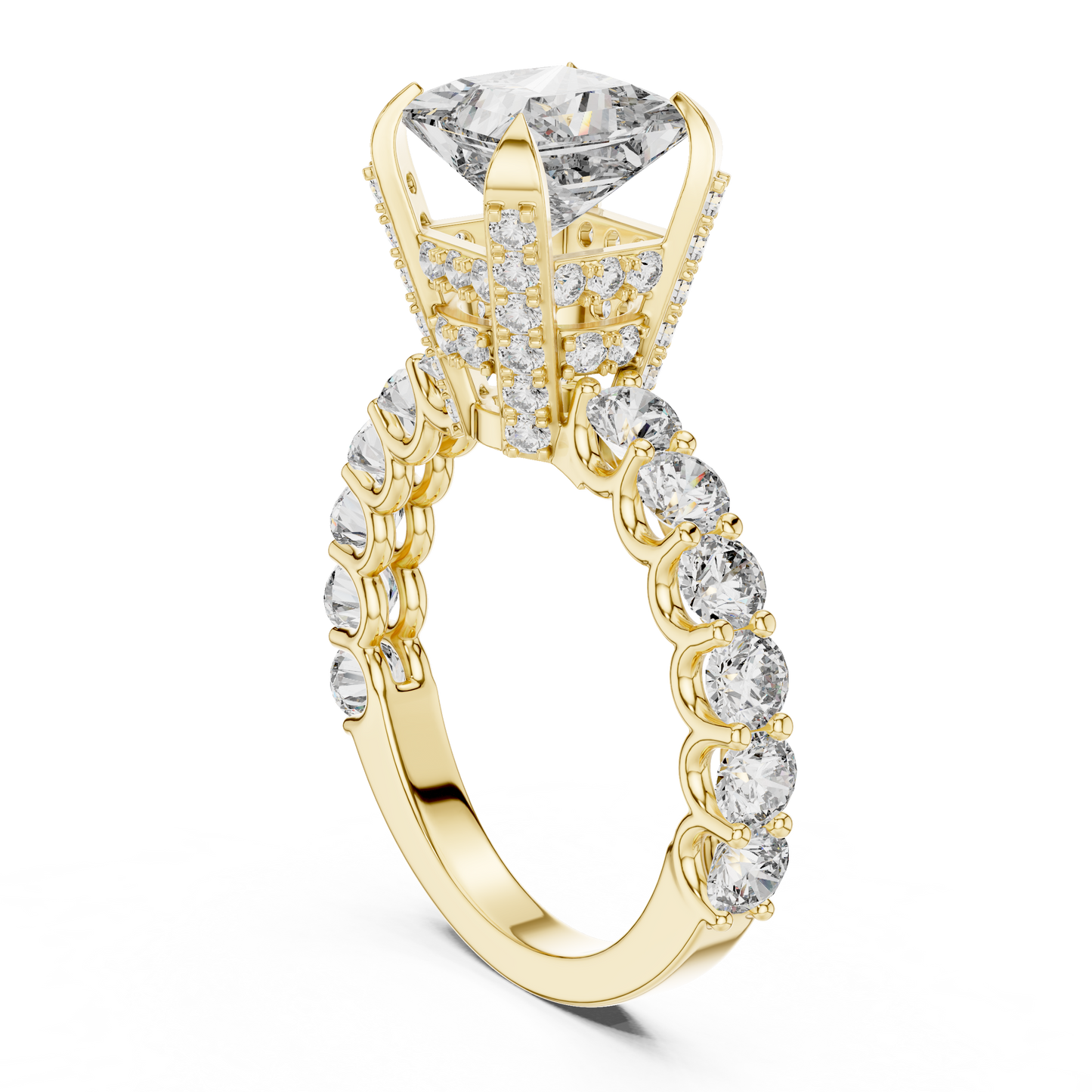 Princess Cut Dazzling Diamond Engagement Ring