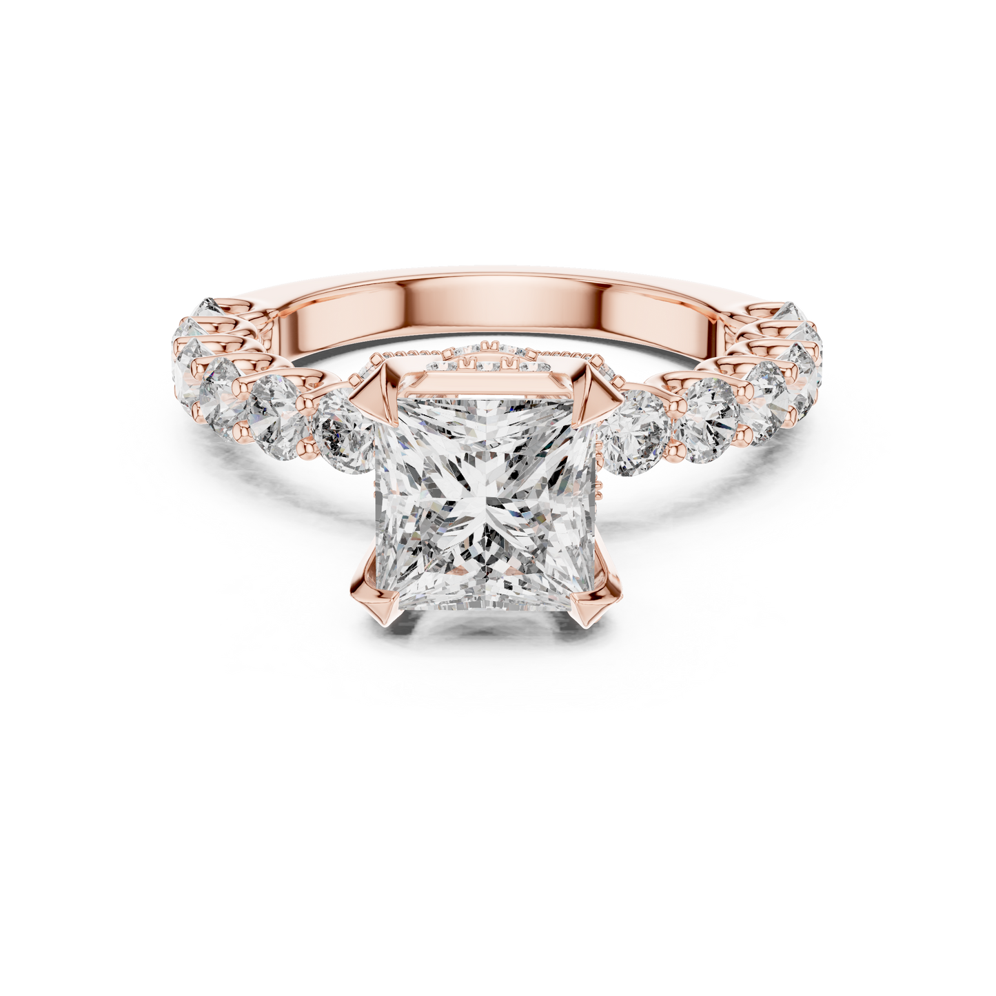 Princess Cut Dazzling Diamond Engagement Ring
