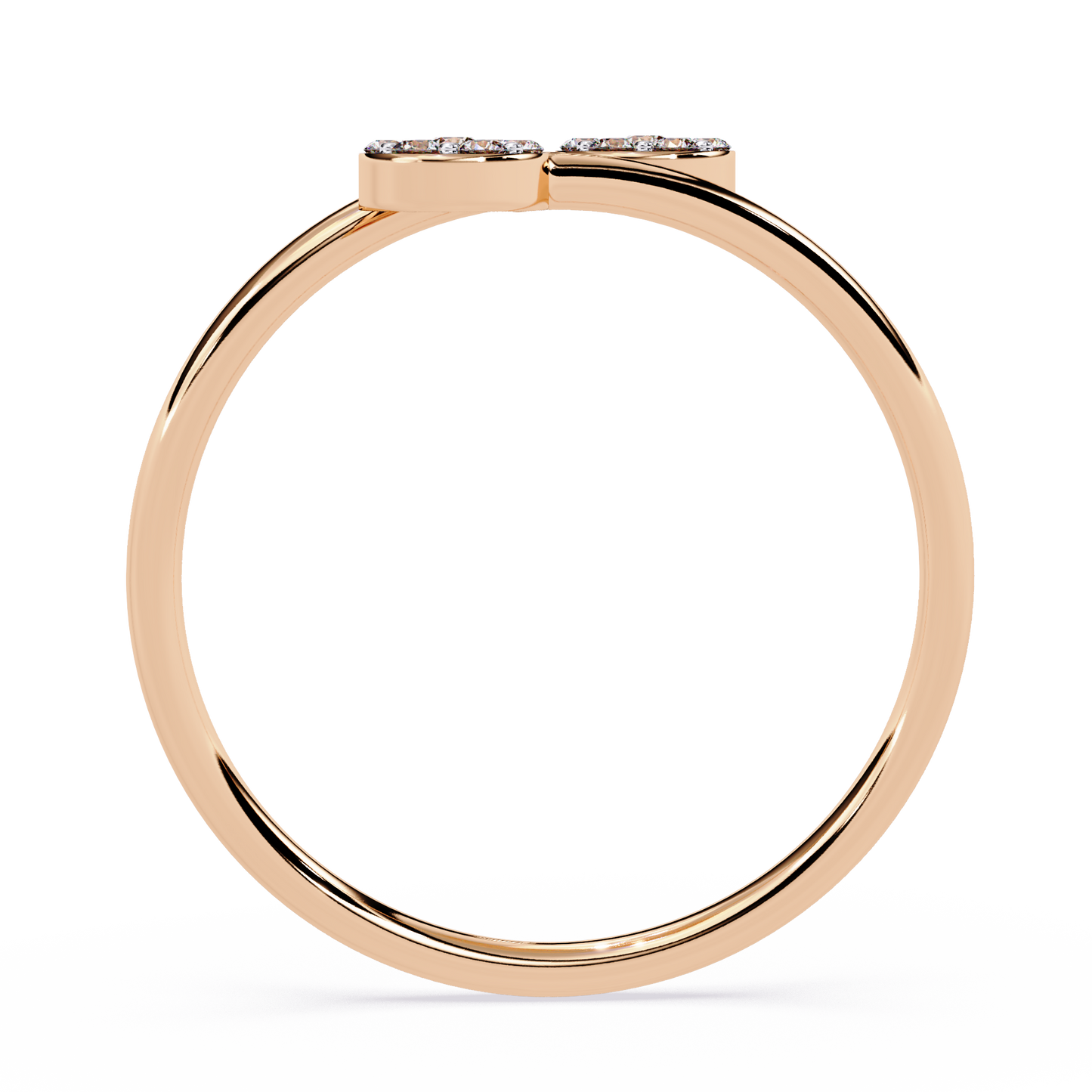 14K White Gold Toi Et Moi Round Cut Diamond Ring
