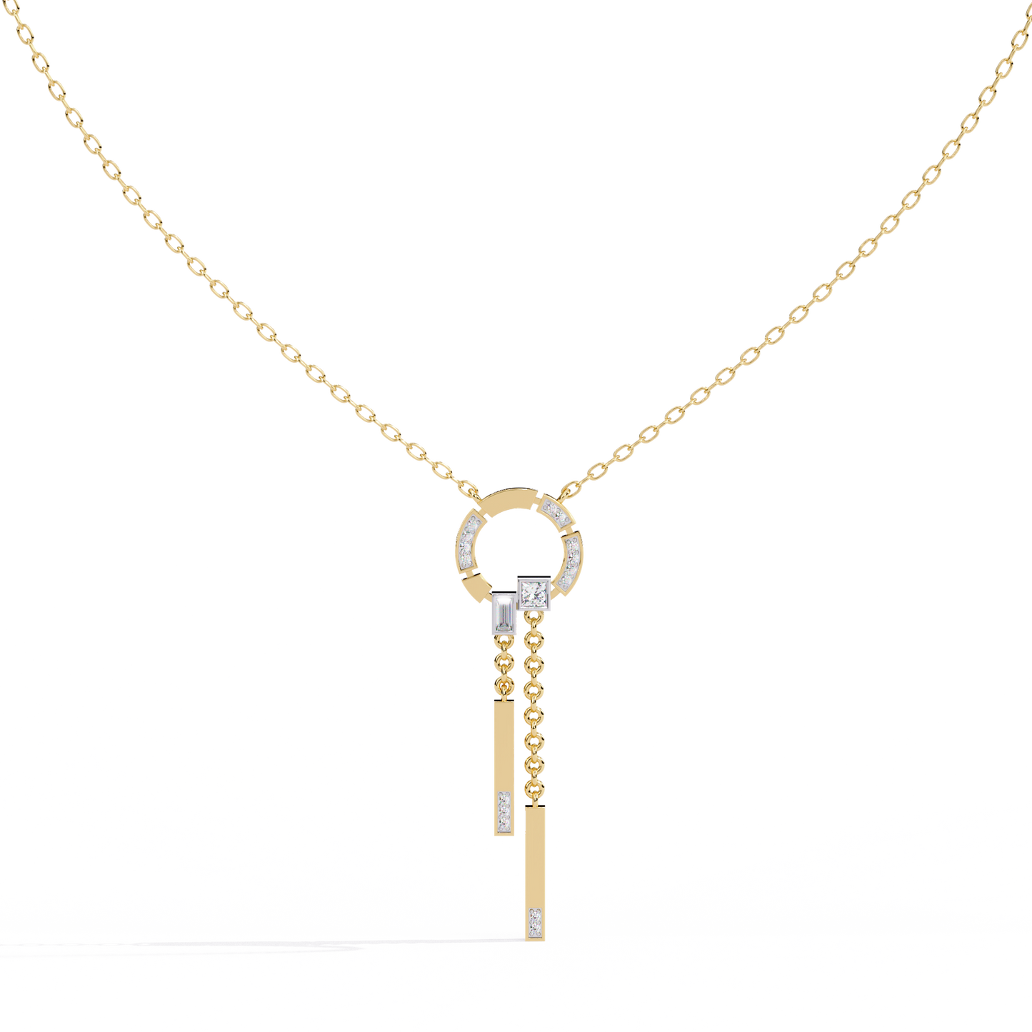 Multi Shape Lab Grown Diamond Necklace