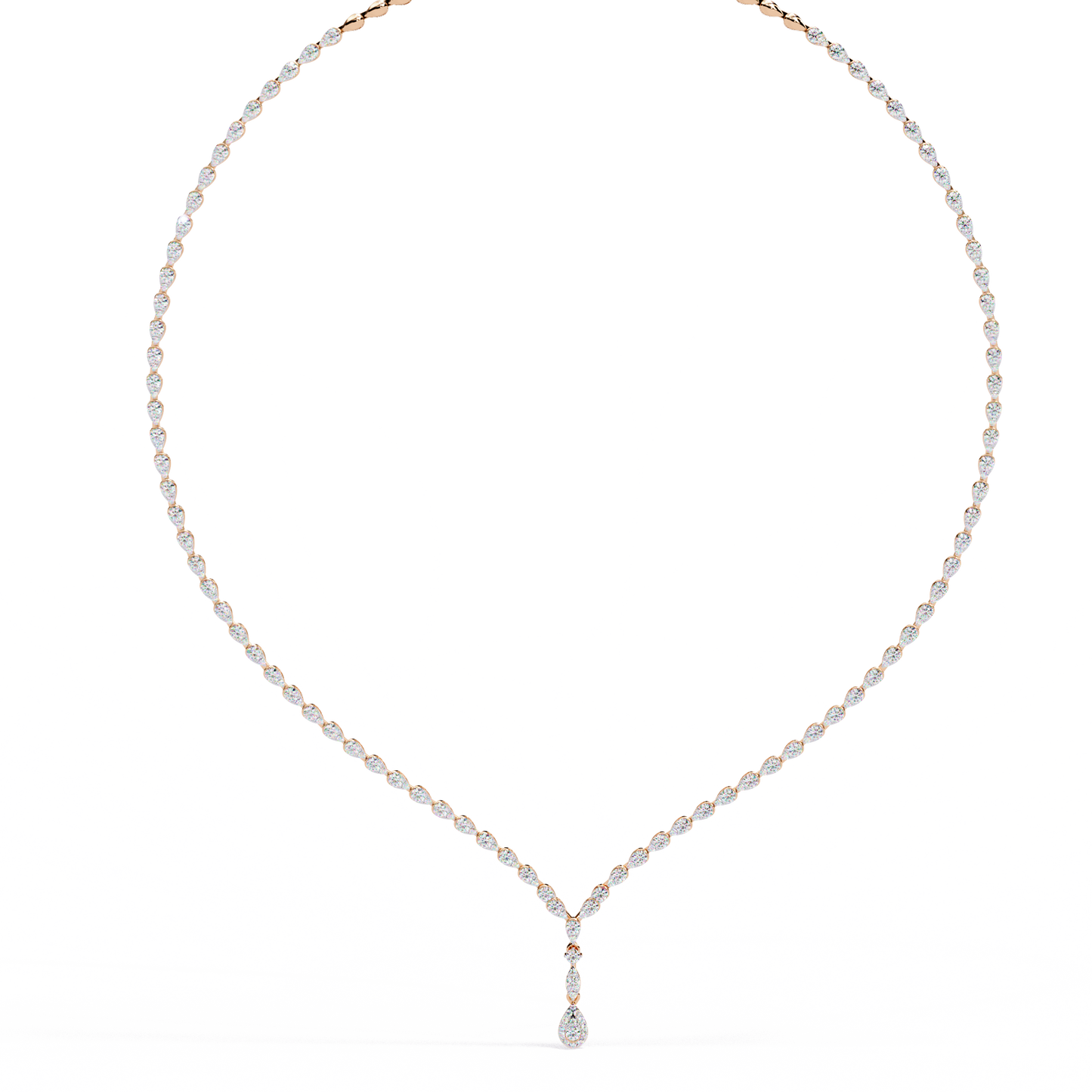 4.50 Carat Round Cut Lab Diamond Tennis Necklace
