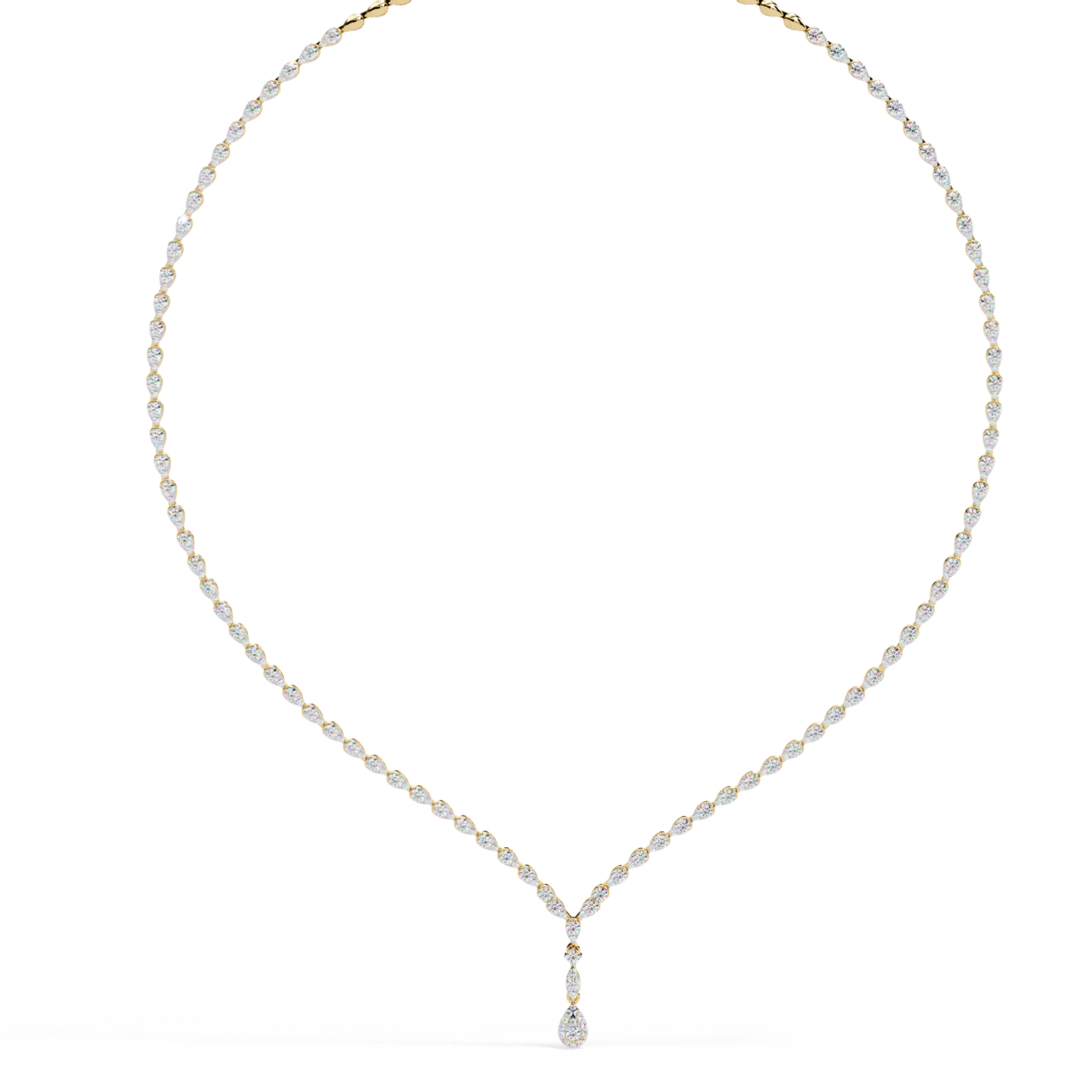 4.50 Carat Round Cut Lab Diamond Tennis Necklace