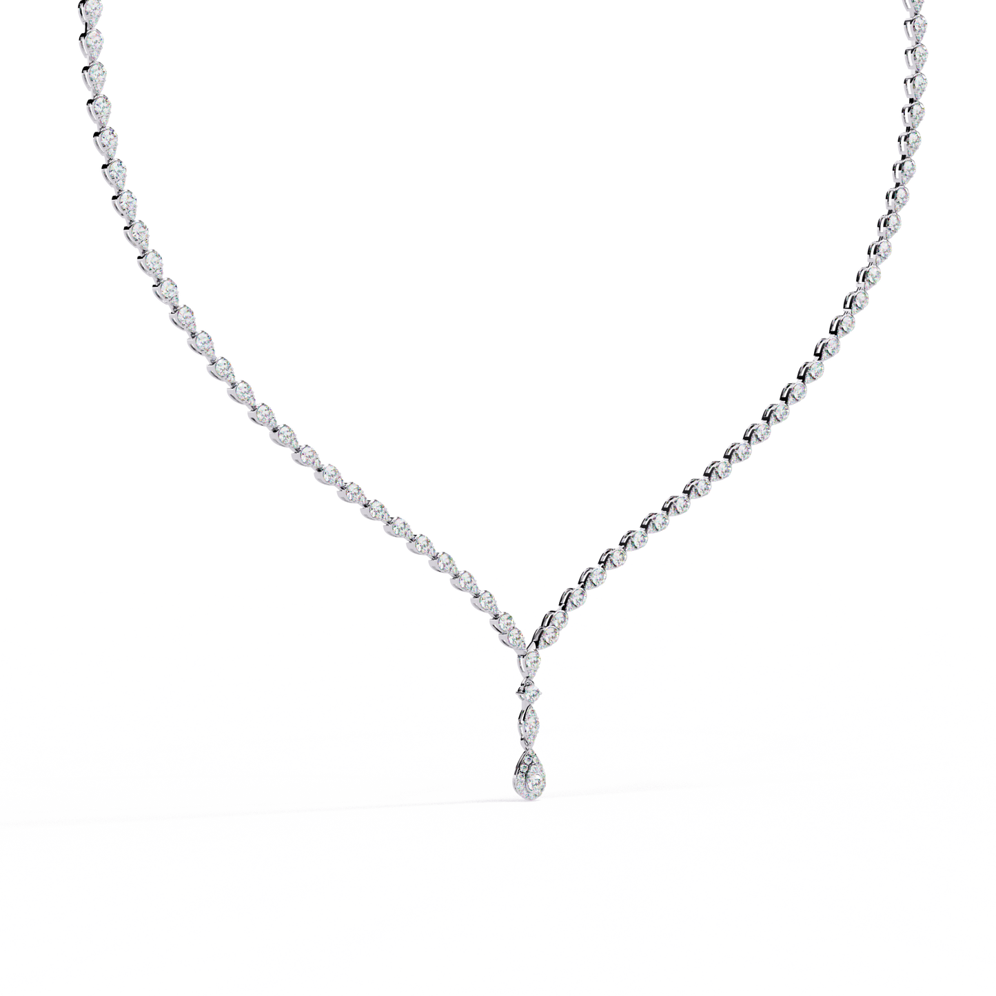 4.50 Carat Round Cut Lab Diamond Tennis Necklace