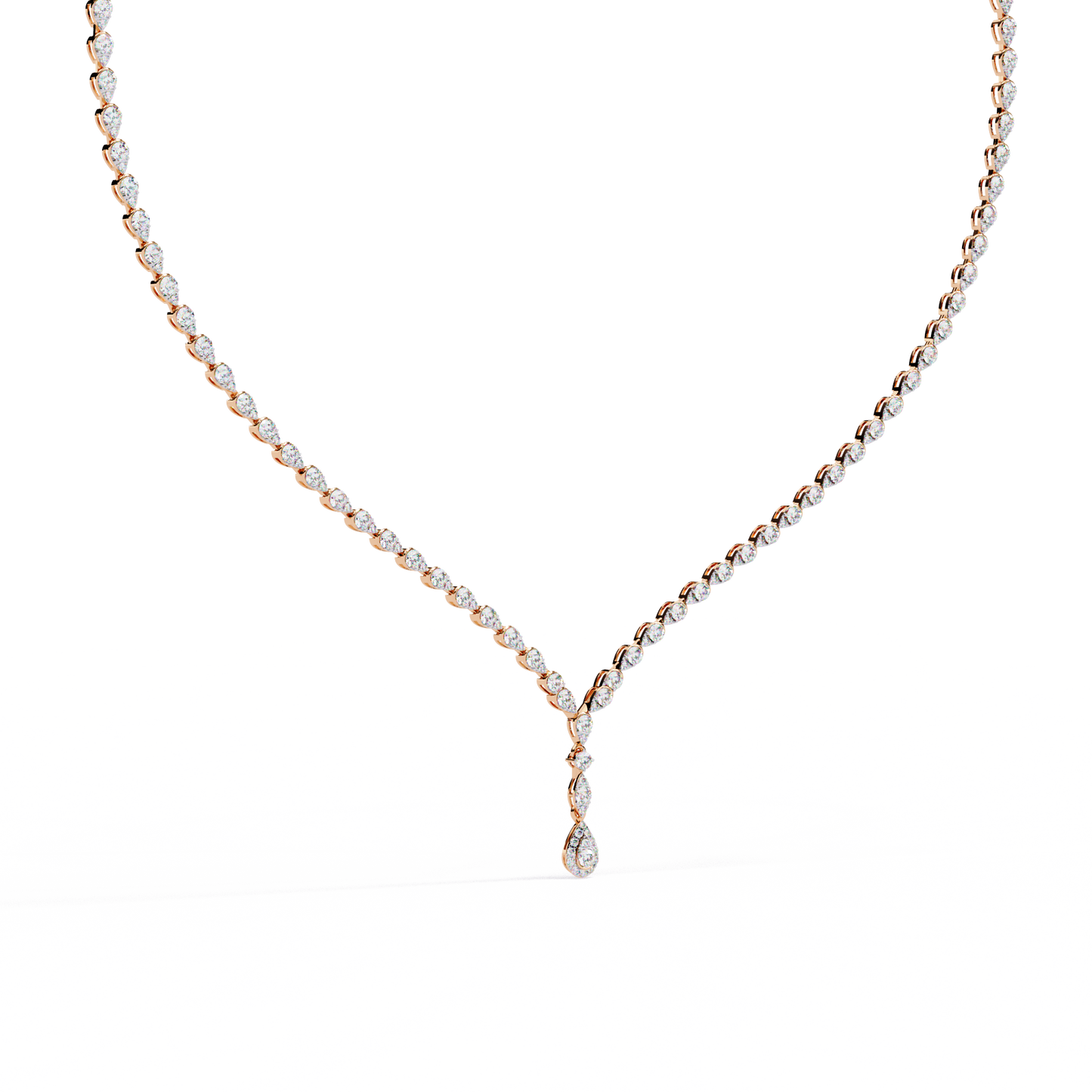 4.50 Carat Round Cut Lab Diamond Tennis Necklace