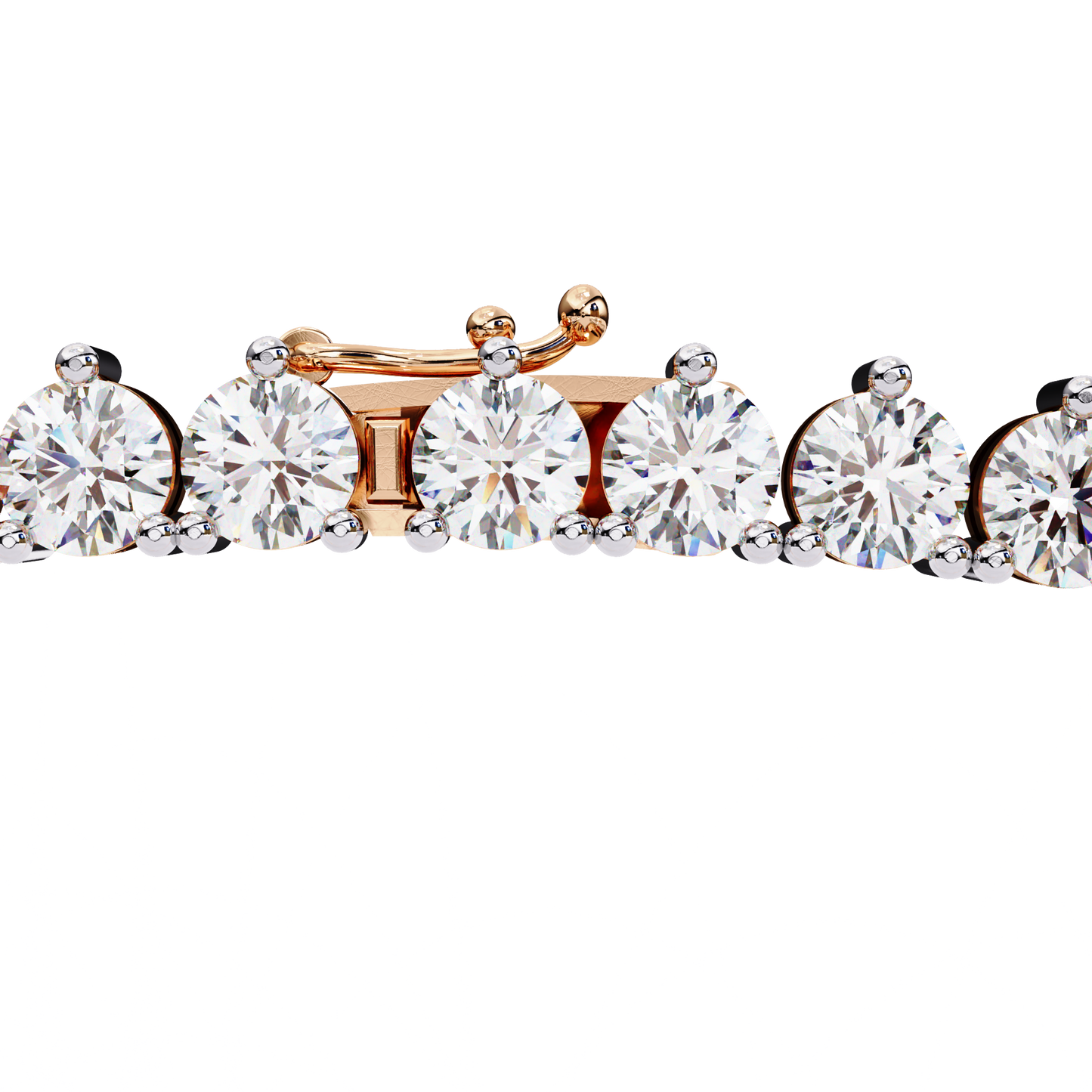 Unique Round Cut Lab Diamond Tennis Necklace