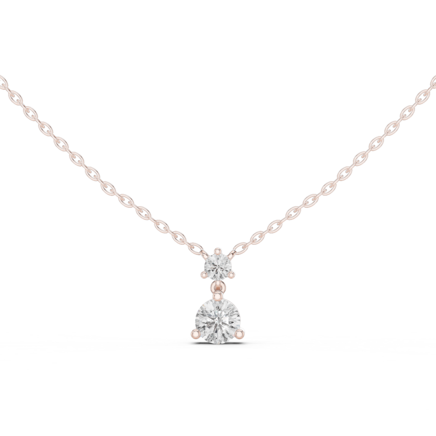 14K Yellow Gold Solitaire Pendant With Round Lab Diamond