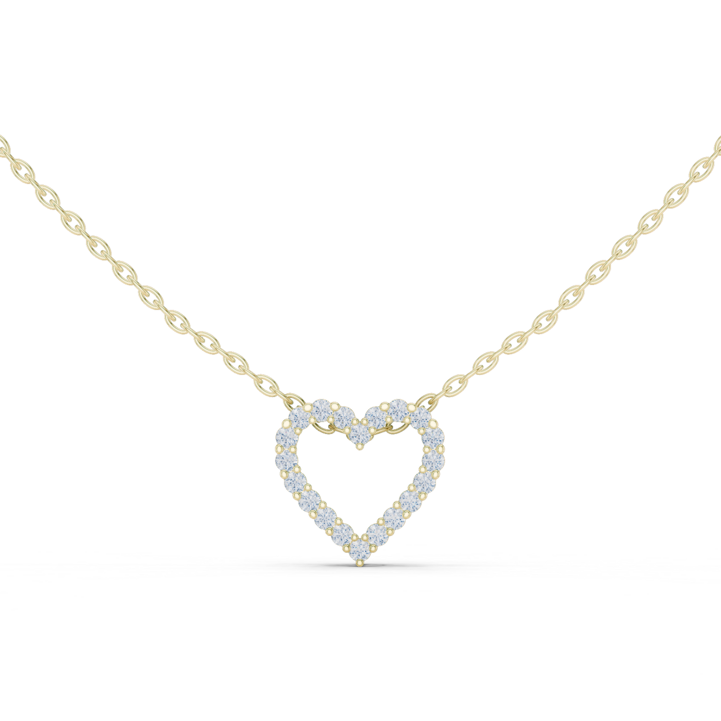 Heart Shape Round Cut Lab Diamond Pendant