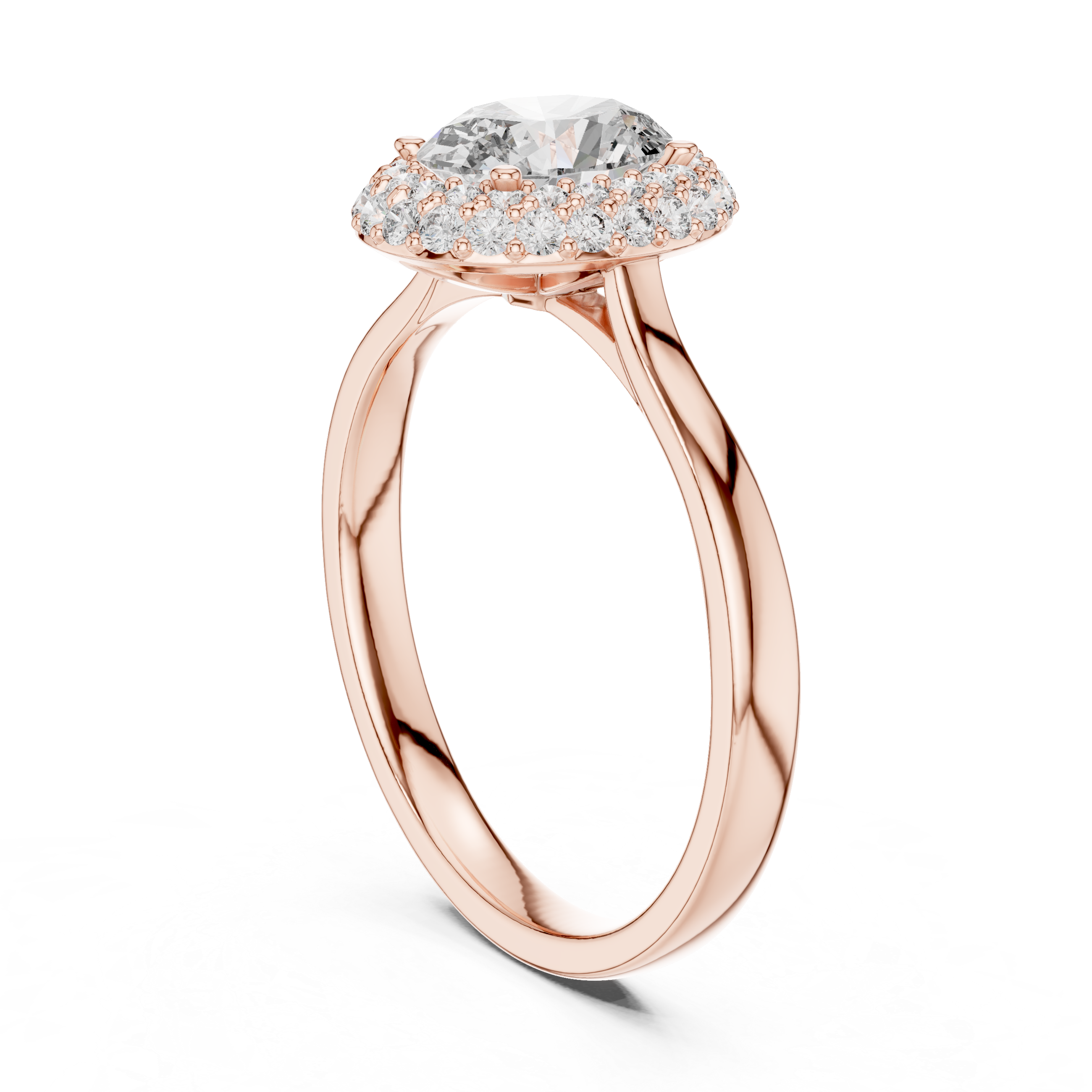 Oval Cut Lab Diamond Double Halo Engagement Ring