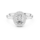 Oval Cut Lab Diamond Double Halo Engagement Ring