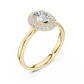 Oval Cut Lab Diamond Double Halo Engagement Ring