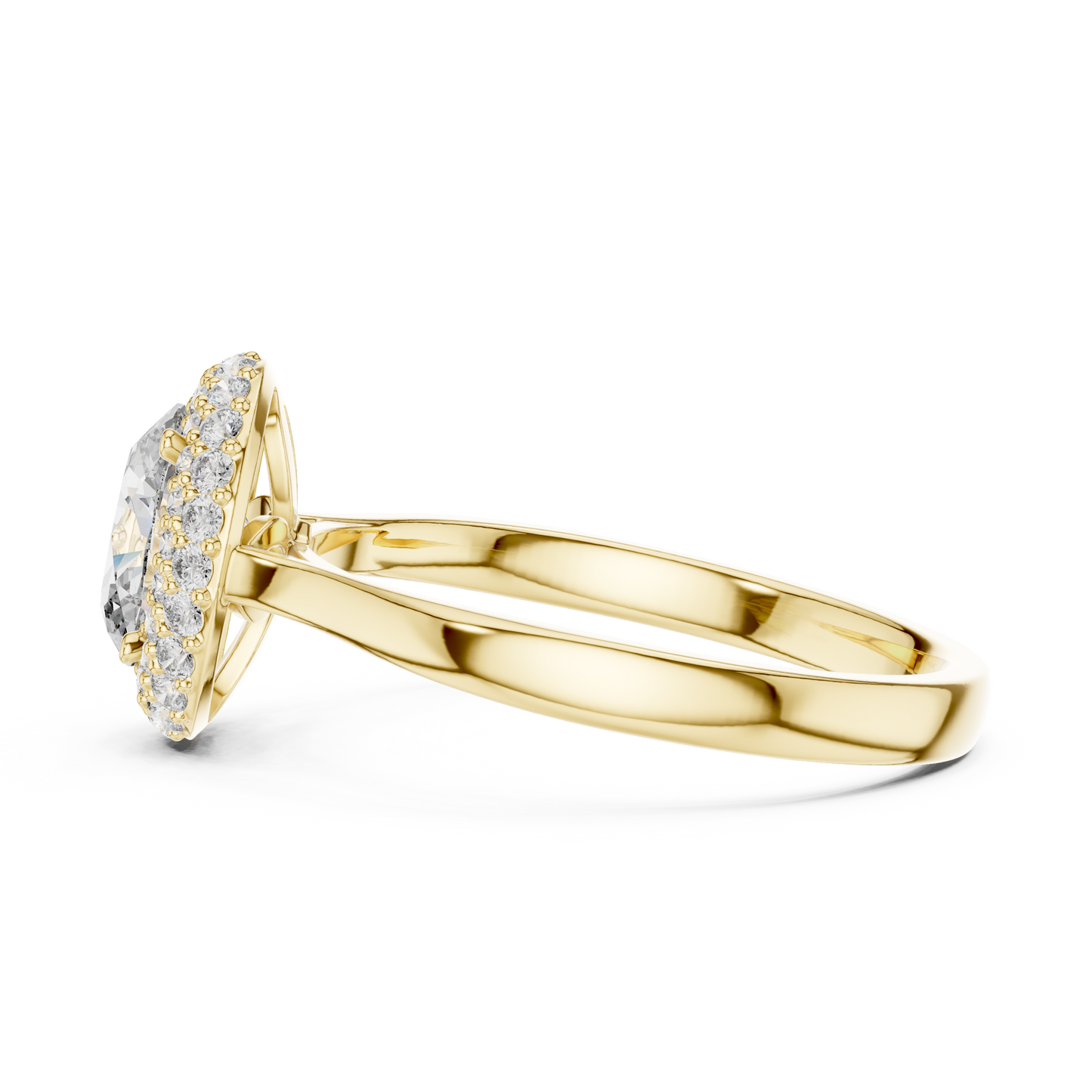 Oval Cut Lab Diamond Double Halo Engagement Ring