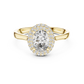 Oval Cut Lab Diamond Double Halo Engagement Ring