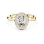 Oval Cut Lab Diamond Double Halo Engagement Ring
