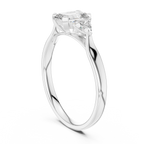 Emerald And Trillion Cut Three stone Ring