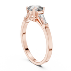 Cushion Cut Diamond Three Stone Engagement Ring