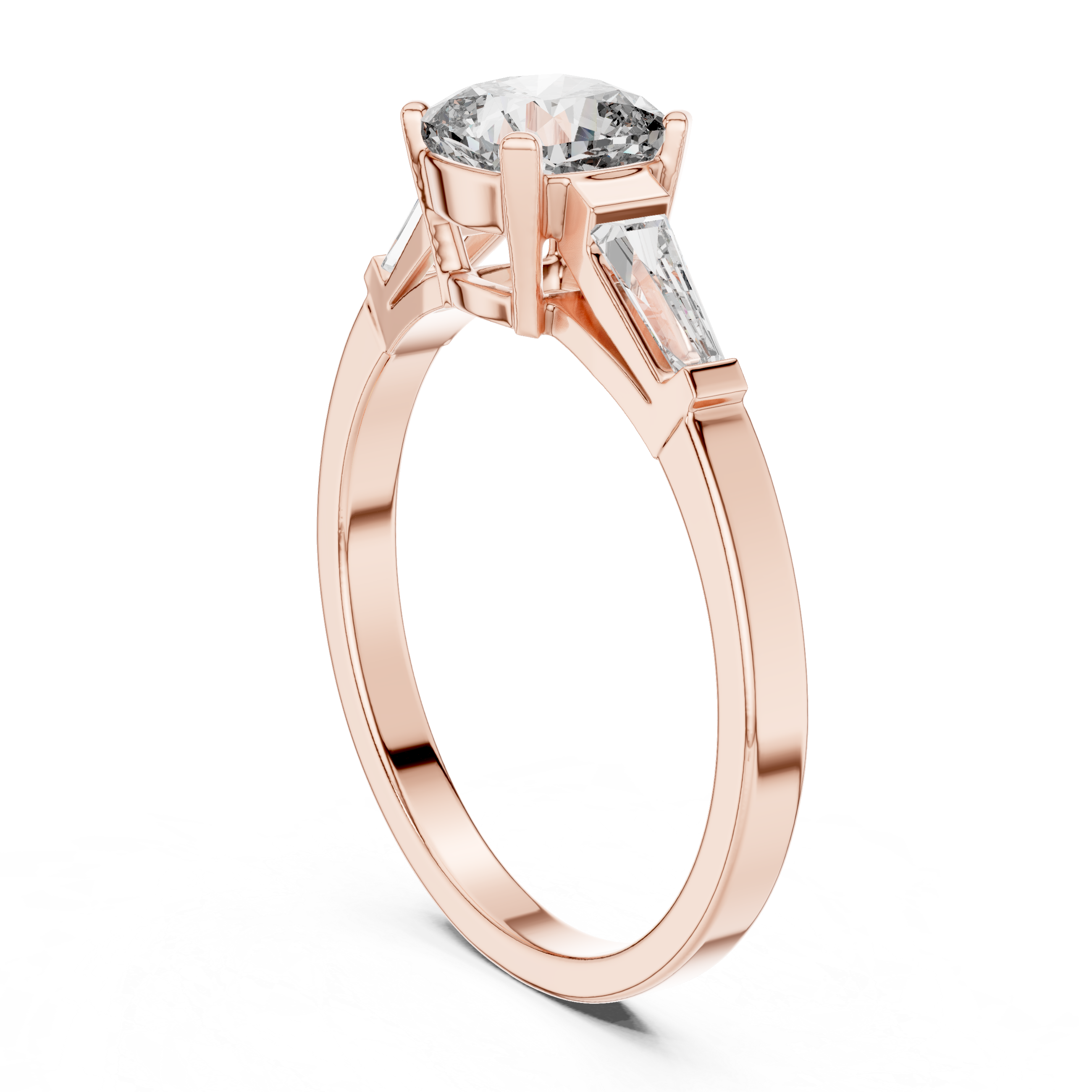 Cushion Cut Diamond Three Stone Engagement Ring