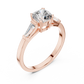 Cushion Cut Diamond Three Stone Engagement Ring