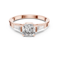 Cushion Cut Diamond Three Stone Engagement Ring