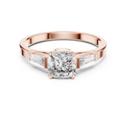 Cushion Cut Diamond Three Stone Engagement Ring