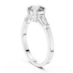 Cushion Cut Diamond Three Stone Engagement Ring