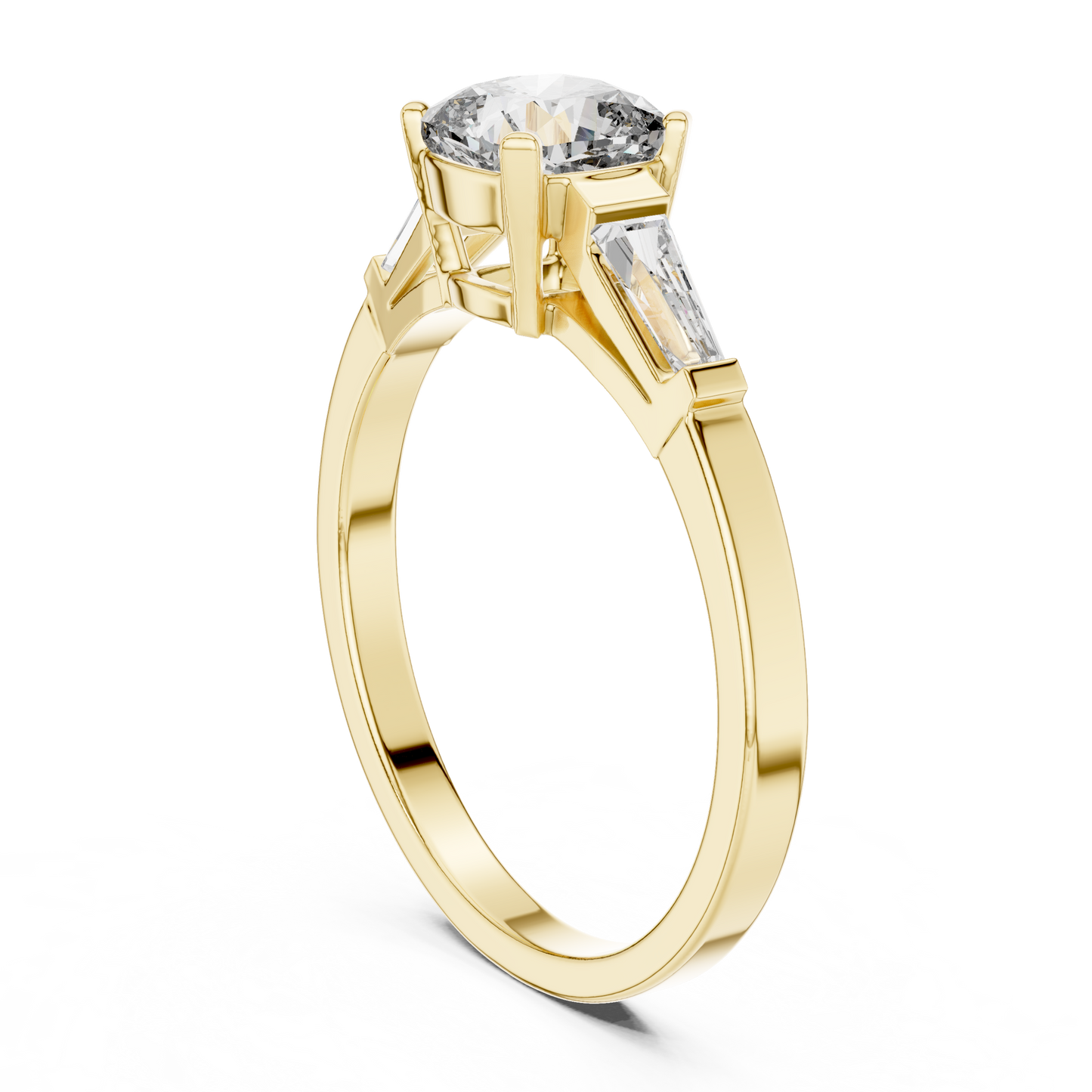 Cushion Cut Diamond Three Stone Engagement Ring