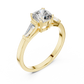 Cushion Cut Diamond Three Stone Engagement Ring