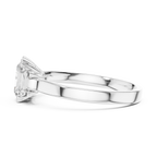 1 Carat Radiant Lab Diamond Three Stone Ring