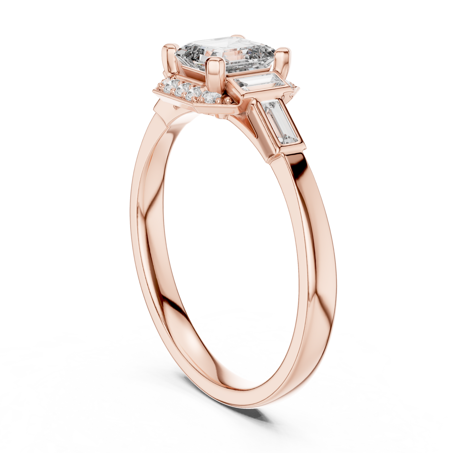 Multi Shape Lab Diamond Engagement Ring