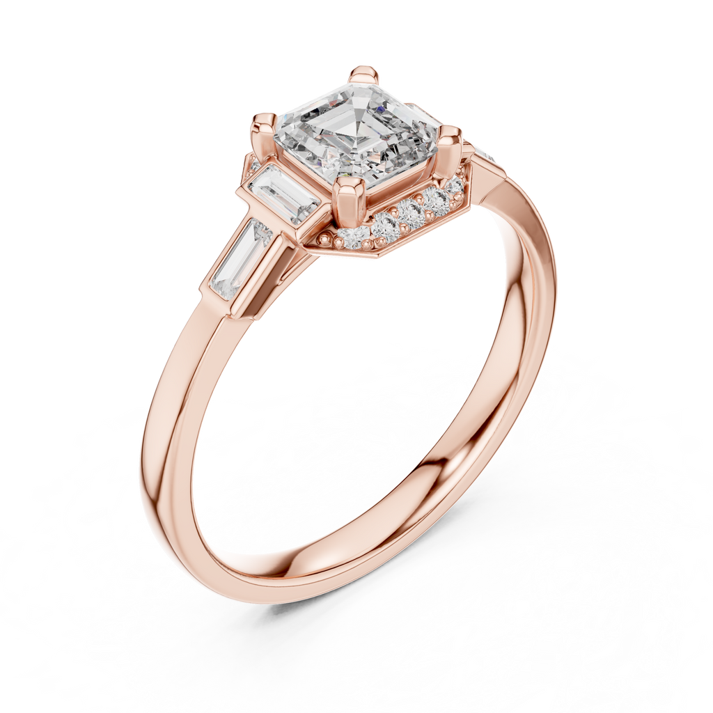 Multi Shape Lab Diamond Engagement Ring