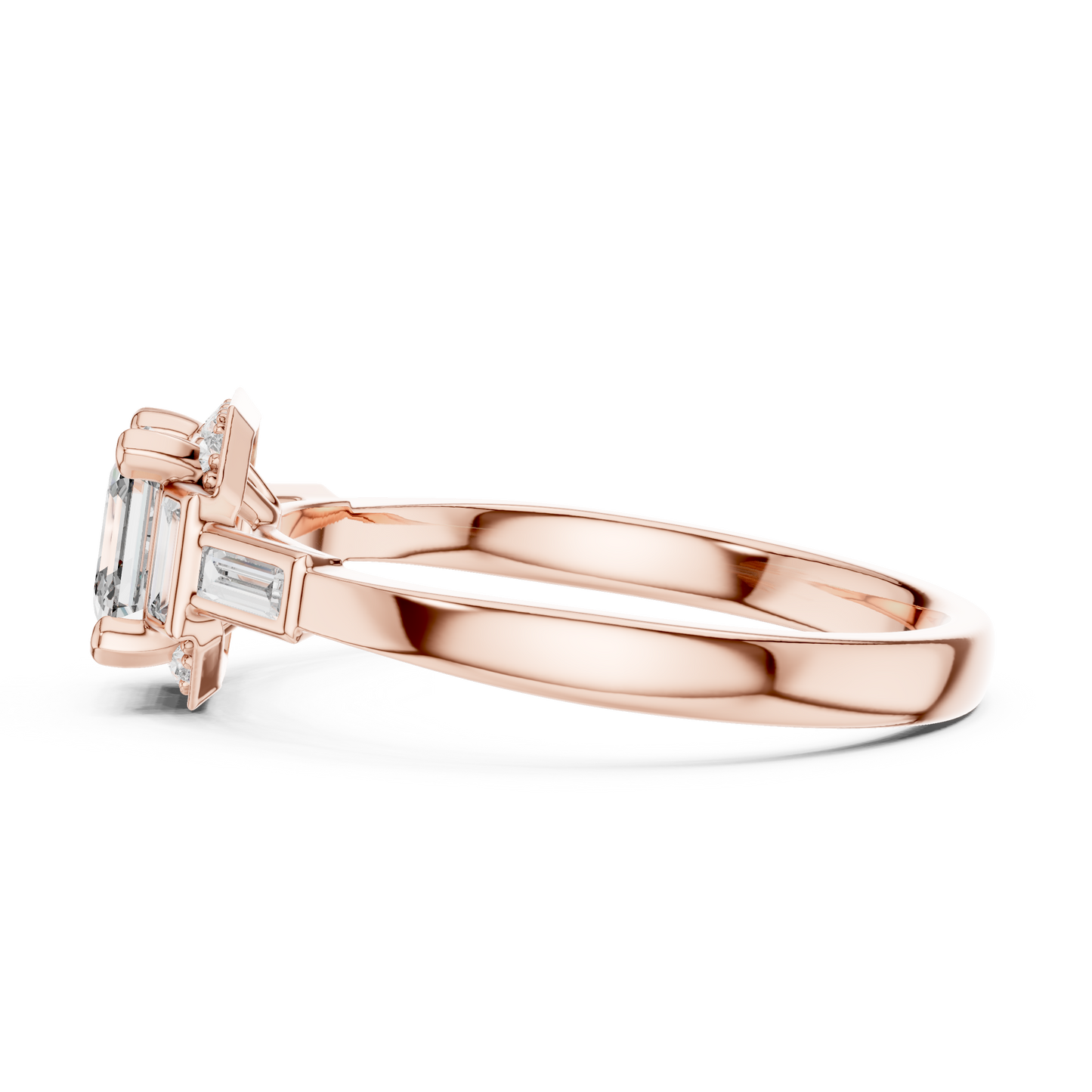 Multi Shape Lab Diamond Engagement Ring