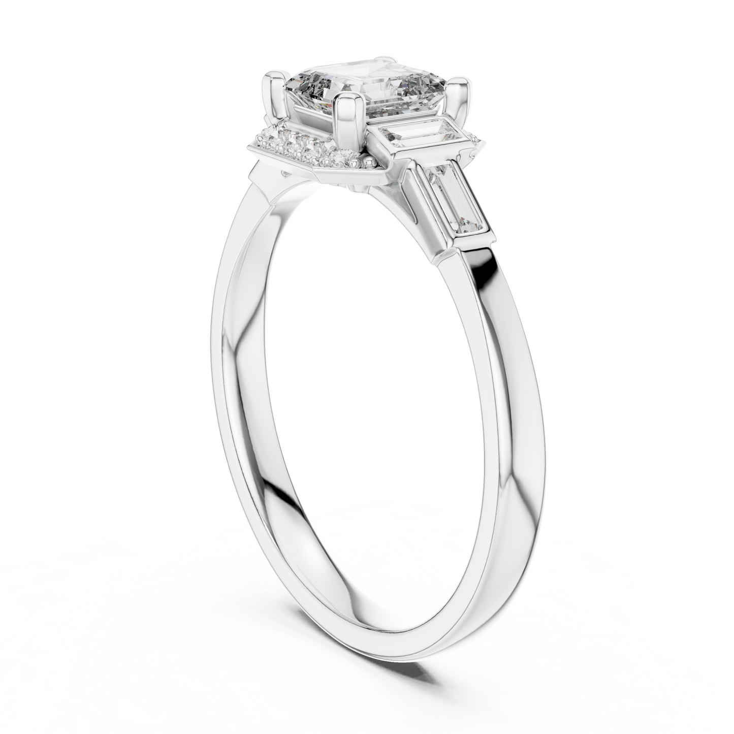 Multi Shape Lab Diamond Engagement Ring