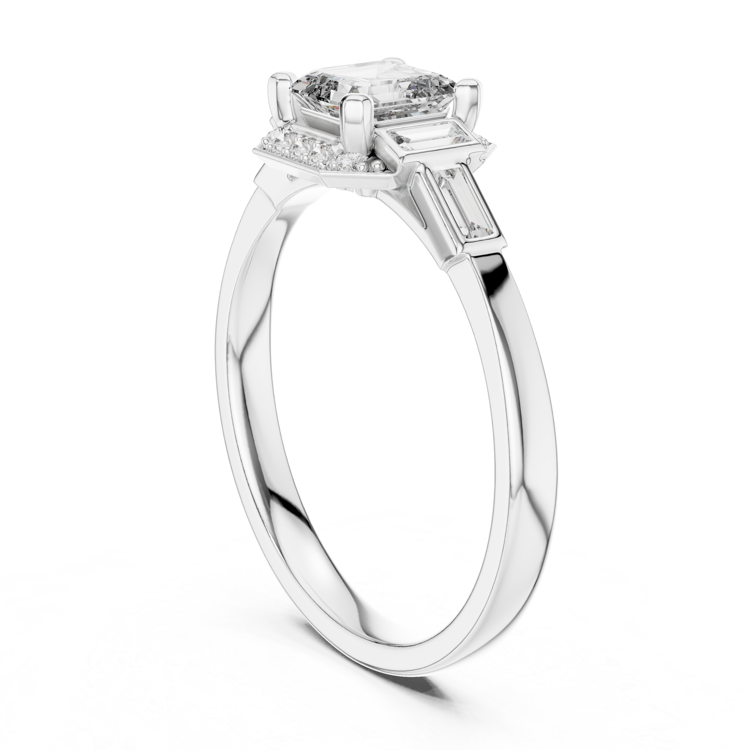 Multi Shape Lab Diamond Engagement Ring