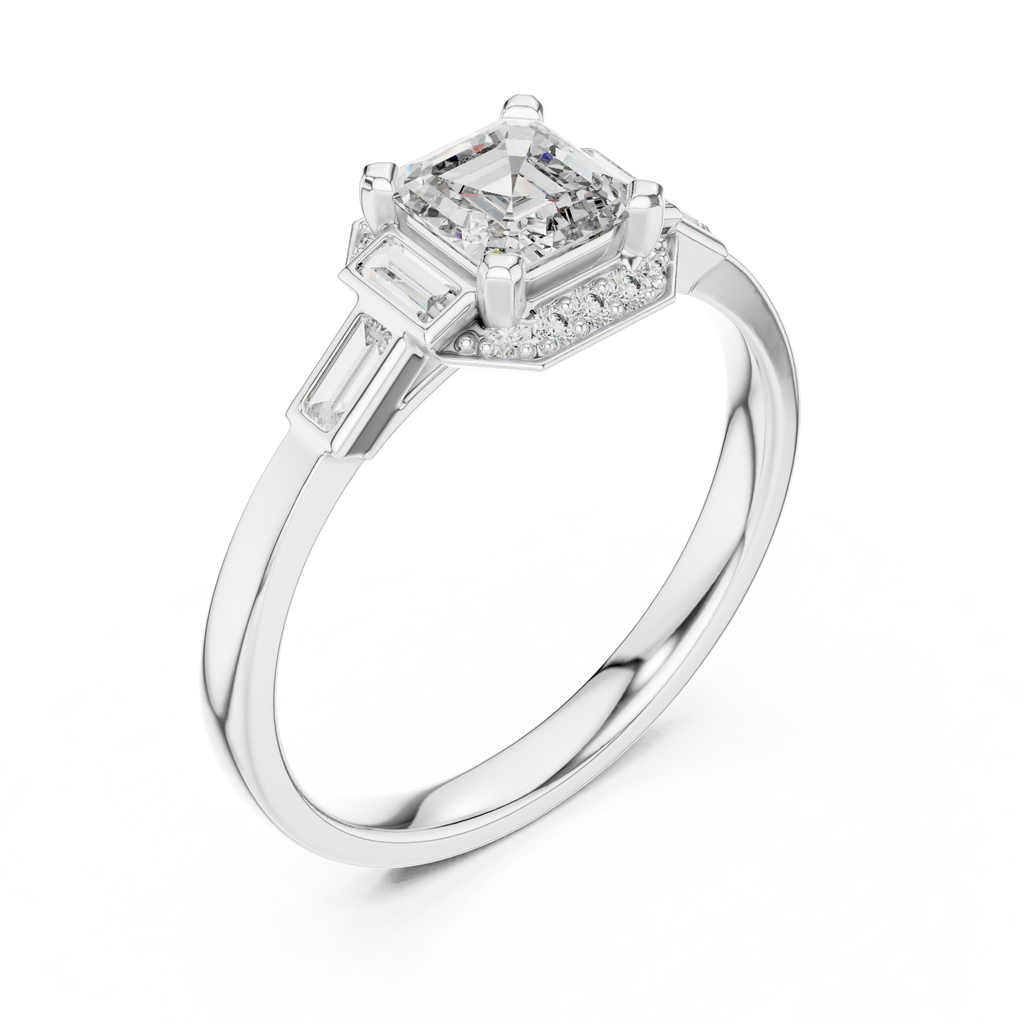 Multi Shape Lab Diamond Engagement Ring