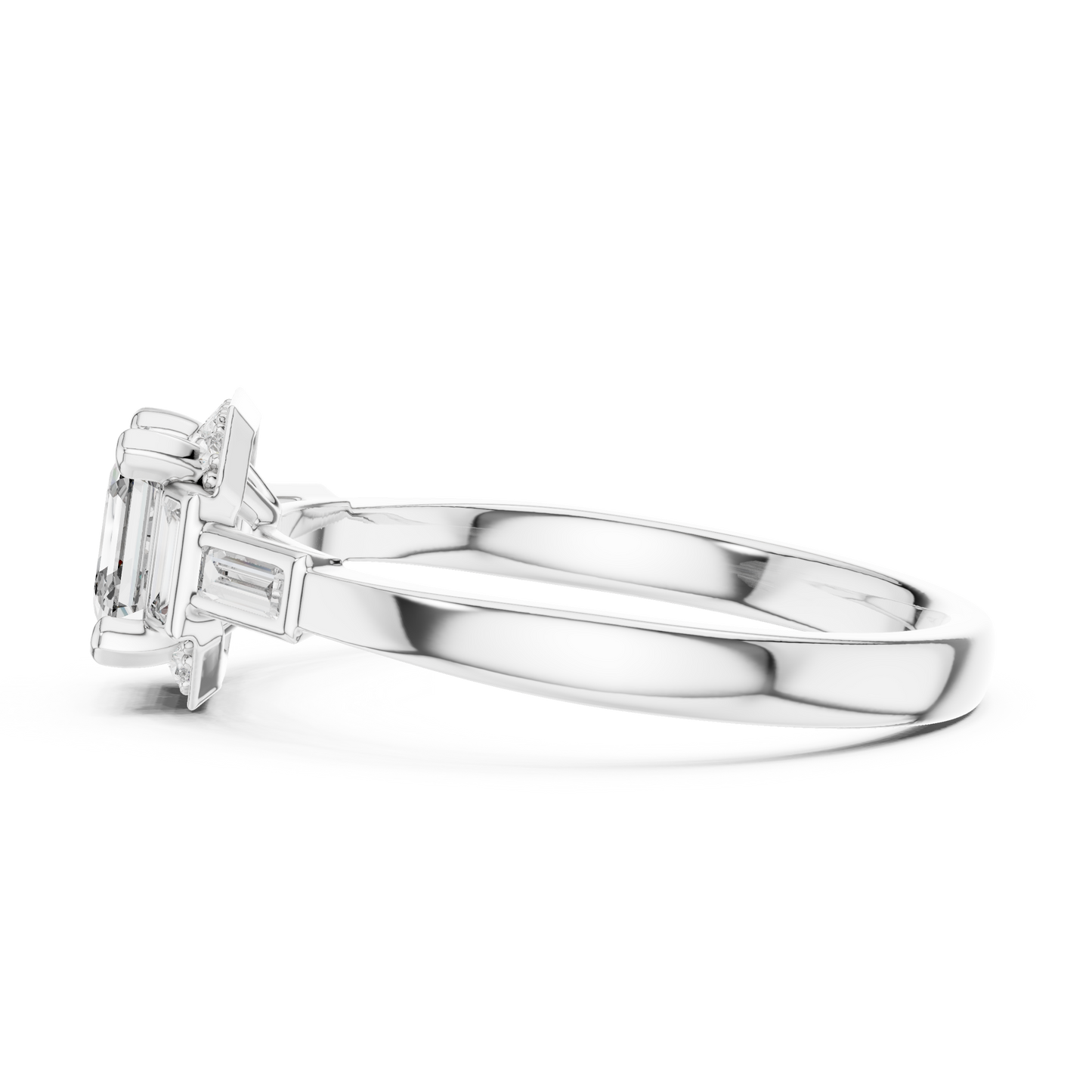Multi Shape Lab Diamond Engagement Ring