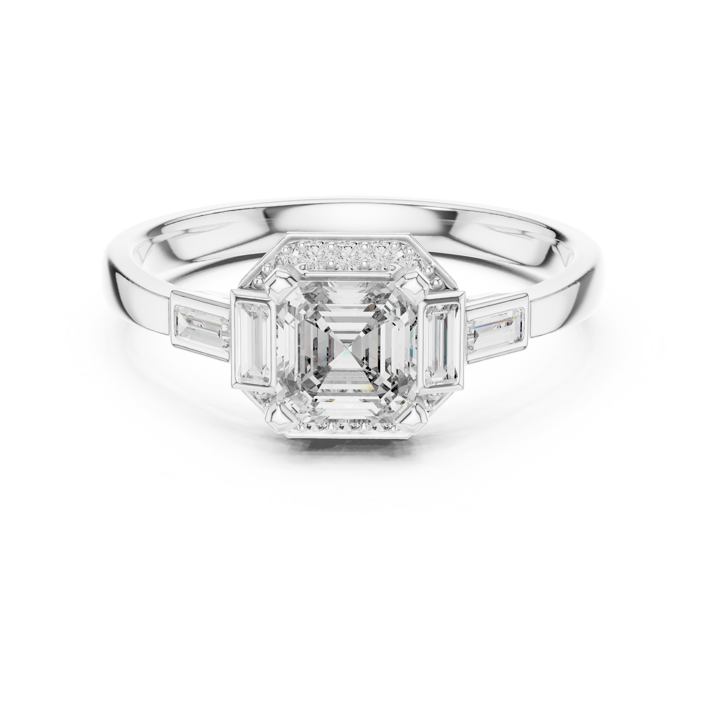 Multi Shape Lab Diamond Engagement Ring