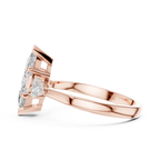 1 Carat Marquise Cut Three Stone Diamond Ring