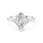1 Carat Marquise Cut Three Stone Diamond Ring