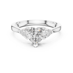 Heart Cut Lab Diamond Three Stone Engagement Ring