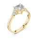Heart Cut Lab Diamond Three Stone Engagement Ring