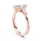 Three Stone Marquise Cut Diamond Engagement Ring
