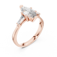 Three Stone Marquise Cut Diamond Engagement Ring