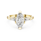 Three Stone Marquise Cut Diamond Engagement Ring