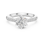 Round Diamond Solitaire Ring With Six Prong